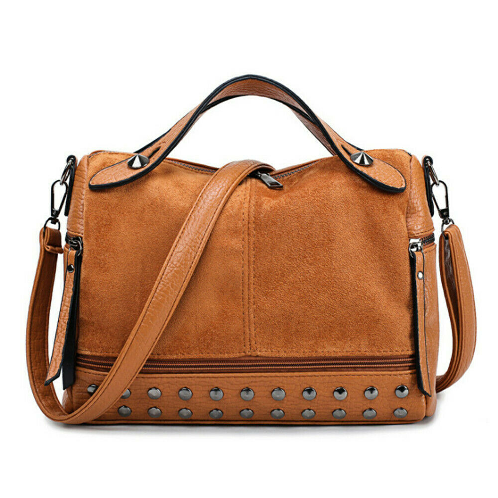 Women's large-capacity shoulder bag fashion travel rivet matte tote bag Messenger bag handbag
