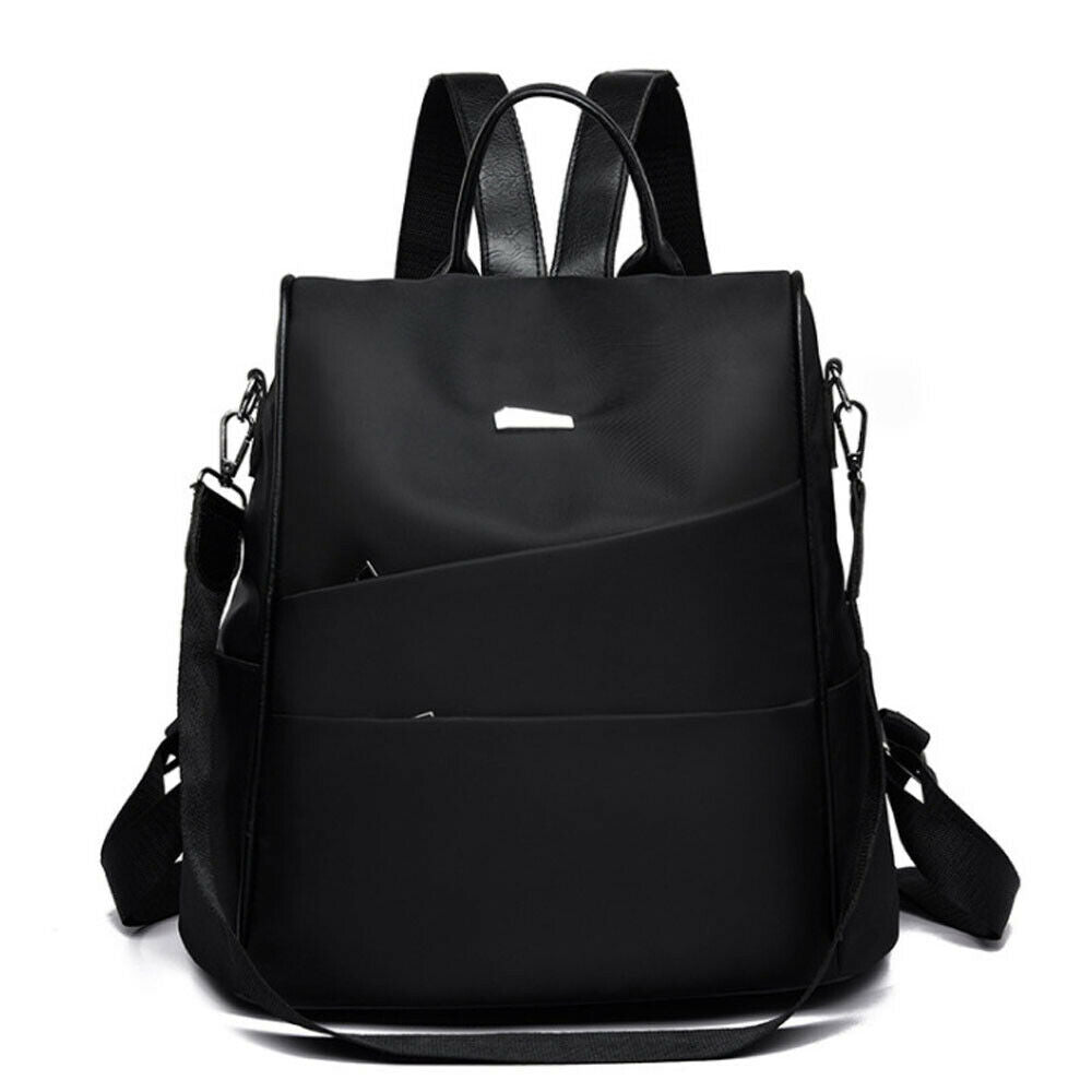 Female anti-theft backpack fashion solid color multi-function large capacity solid color canta school bag shoulder bag