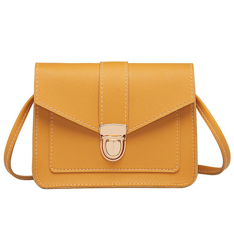 Fashion Small Crossbody Bags for Women 2019 Mini PU Leather Shoulder bag Messenger Bag for Girl Yellow bag Ladies Phone Purse