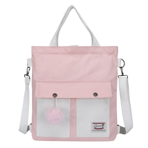 Version Fashion  Fashion Three-use Women Bag Multi-function Backpack Large Capacity Diagonal Bag School Shoulder Bookbags