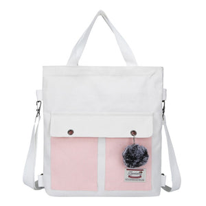 Version Fashion  Fashion Three-use Women Bag Multi-function Backpack Large Capacity Diagonal Bag School Shoulder Bookbags