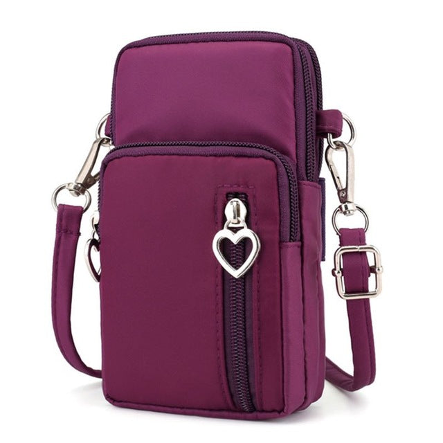 2019 Women Crossbody Mobile Phone Shoulder Bag Pouch Case Belt Handbag Satchel Purse Wallet Zip Casual Handbags Fashion